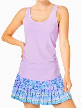 Lilly Pulitzer Sunday Bra Tank Top UPF 50+ Purple Iris Small